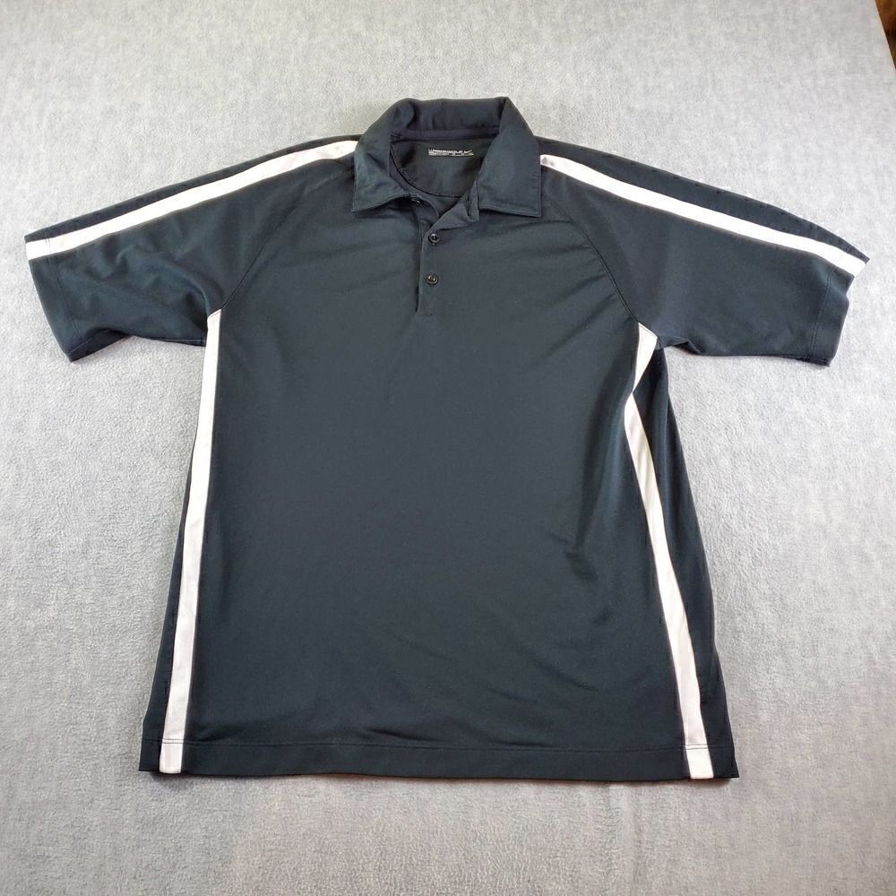 Nike Golf Polo Mens Medium Black Fit Dry Active Short Sleeve Shirt